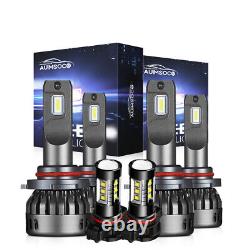 AUIMSOCO Front LED Headlight Fog Bulbs For Chevy Silverado 2500HD 3500 2007-2022