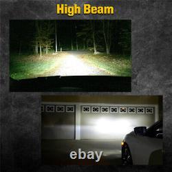 AUIMSOCO Front LED Headlight Fog Bulbs For Chevy Silverado 2500HD 3500 2007-2022