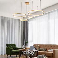 Acrylic LED Pendant Light Modern Chandelier Ring Lighting Fixture Hanging Lamp