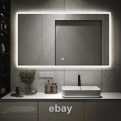 Bathroom LED Illuminated Wall Mounted Vanity Mirror Bluetooth Touch 28x40 inch