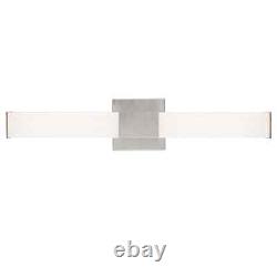 Bel Air Lighting Saavy 2-Light Brushed Nickel Integrated LED Vanity Light Bar