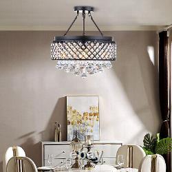 Chandelier Crystal Glass Ceiling Light Fixture Pendant Hanging Lamp LED