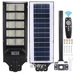Commercial 9900000000LM 1200W Solar Street Light Dusk Dawn Road Lamp+Pole+Remote