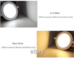 Dimmable Recessed LED Panel Light Ceiling Down Lights Lamp 6W 9W 12W 15W 18W 30W