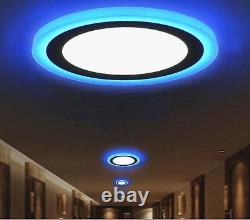 Dual Color White + RGB LED Ceiling Light Fans Recessed Panel Downlight Spot Lamp
