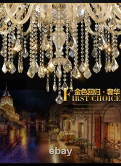 European luxury living room led crystal chandelier villa LED ceiling light lamp
