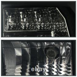 Fits 2015-2020 GMC Yukon XL Glossy Black Smoke LED Tail Brake Lights Lamps L+R