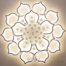 Flower Crystal Ceiling Light Pendant Lamp Modern LED Chandelier Lighting Fixture