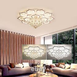 Flower Crystal Ceiling Light Pendant Lamp Modern LED Chandelier Lighting Fixture