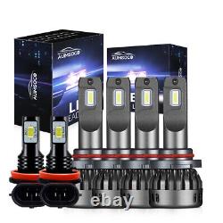 For Dodge RAM 1500 2019 2020 2021 2022 6000K LED Headlights & Fog Lamp Bulbs Kit
