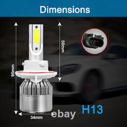 For Ford F-150 2008-2014 Headlight Hi/Lo +Fog Light 6000K LED 4x Bulbs Combo Kit
