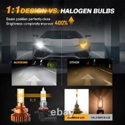 For GMC Sierra 1500 2500 3500 AUXBEAM LED Headlight Kit High Low Fog Light 6000K