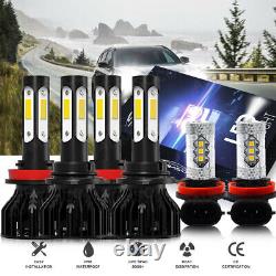 For Toyota Highlander 2014-2019 6x LED Headlight+Fog Light Bulbs Combo Kit 6500K