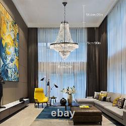 French Empire Crystal LED Chandelier Large Foyer Ceiling Light Lighting Fixture