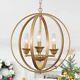 Gold Chandelier Brass Modern Hanging Lamp Globe Pendant Light Fixture Kitchen Us