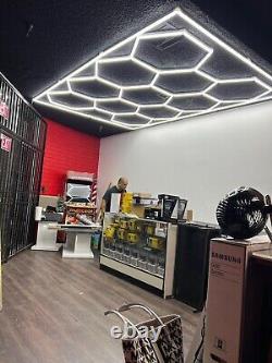 Hexagon LED Lighting Car Detail Garage Workshop Retail Light Honeycomb Hex Gym