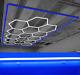 Hexagon Led Lighting Car Detail Garage Workshop Retail Light Shop Gym Blue