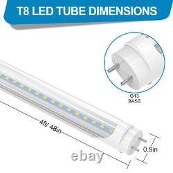 JESLED 4FT T8 LED Tube Light Bulbs 22W G13 4' LED Shop Light Bulbs 4000K6000K