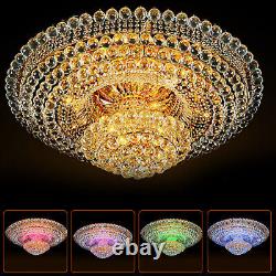 K9 Gold Luxury Crystal Chandelier 7 Colors LED Ceiling Pendant Lighting Fixtures