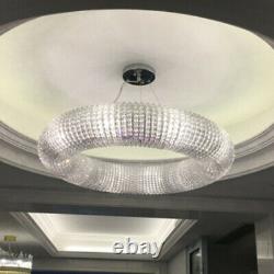 LED Crystal Chandelier Lighting Ring Pendant Light Fixture Wedding Hotel lobby