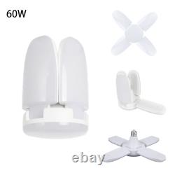 LED Garage Light Bulb E27 30/40/48/60W 3/4 Leaves Fan Blade Cool White