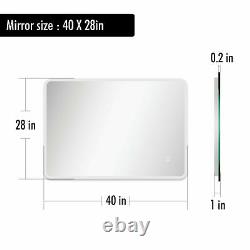 LED Ligthted Bathroom Mirror Vanity Makeup Anti-Fog Dimmable Large Mirrors IP44