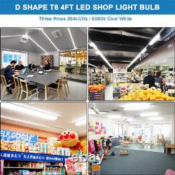 LED Tube Light Bulb T8 4 Foot LED Shop Lights 60W 7200LM G13 2-Pin 6500K