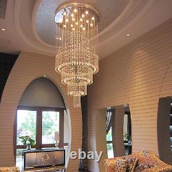 Large Modern Luxury Crystal Chandelier Lighting 18-Lights Raindrop Ceiling Light