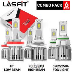 Lasfit LED Headlight Bulb Fog Light 6000K for Chevy Silverado 1500 2500 3500 HD