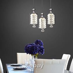Luxury Crystal Chandelier Pendant Light Ceiling LED Lighting Rectangle Base