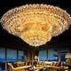 Luxury Crystal K9 Chandelier Led 7 Colors Ceiling Pendant Fixtures Lighting Gold