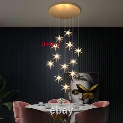 Luxury Meteor Shower Star Crystal Chandelier Hanging LED Lighting Light Pendant