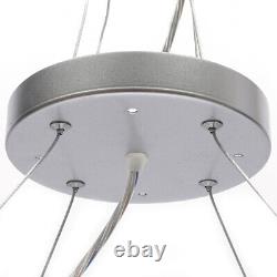 Modern Ceiling Light Crystal LED Ring Pendant Lamp Chandelier Lighting Fixture