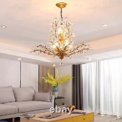 Modern Crystal Chandelier Glass LED Ceiling Light Fixture Hanging Pendant Lamp