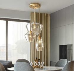 Modern Crystal Glass shade LED Chandelier Ceiling Lights Pendant Lamp Lighting