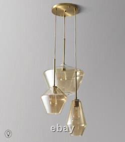 Modern Crystal Glass shade LED Chandelier Ceiling Lights Pendant Lamp Lighting