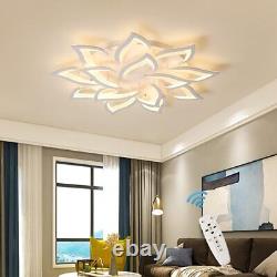 Modern Flush Mount Ceiling Light Fixture Acrylic LED Ceiling Lamp Chandelier Dim