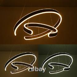 Modern LED 2 Rings Acrylic Chandelier Ceiling Light Pendant Fixture Lighting