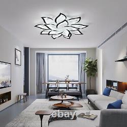 Modern LED Acrylic Ceiling Light Flush Mount Lamp Chandelier Living Room Remote
