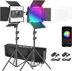 Neewer Dimmable 660 LED Light Video Lighting Kit with App Control 2 Pack
