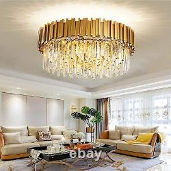 New Gold Crystal Chandelier Light, Modern Luxury Ceiling Pendant Lamp Living Room