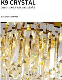New Gold Crystal Chandelier Light, Modern Luxury Ceiling Pendant Lamp Living Room