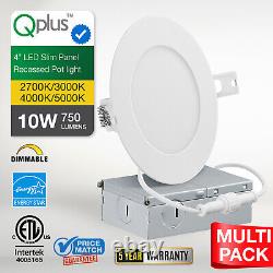 QPLUS 4 Inch LED Recessed Ceiling Light Dimmable Aluminum Body, 10W IC Rated ETL