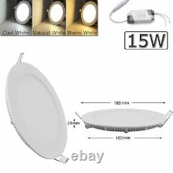Recessed LED Panel Lights Lighting 6W 9W 12W 15W 18W 24W Ceiling Lamps Fixtures