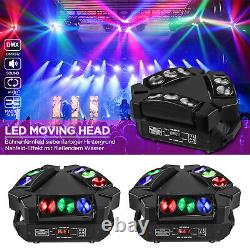 Spider Moving Head Light 9 LED Stage Lighting Beam DJ Projector RGB DMX512 Light