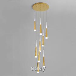 Stair Pendant Light Bar LED Lamp Office Chandelier Lighting Gold Ceiling Lights