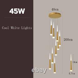 Stair Pendant Light Bar LED Lamp Office Chandelier Lighting Gold Ceiling Lights