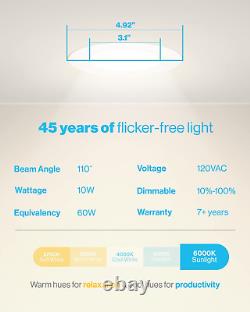 Sunco Lighting 24 Pack 4 Inch Ultra Thin LED Recessed Ceiling Lights Slim 6000K