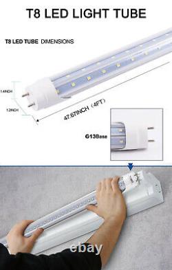 V-Shape 10-1000 PACK LED G13 4FT 4 Foot T8 Tube Light Bulbs 2-PINS 36W 6500K
