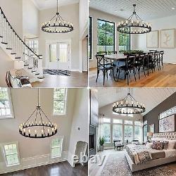 Wagon Wheel Chandelier Extra Large Pendant 20 Light Fixture Living Room Country